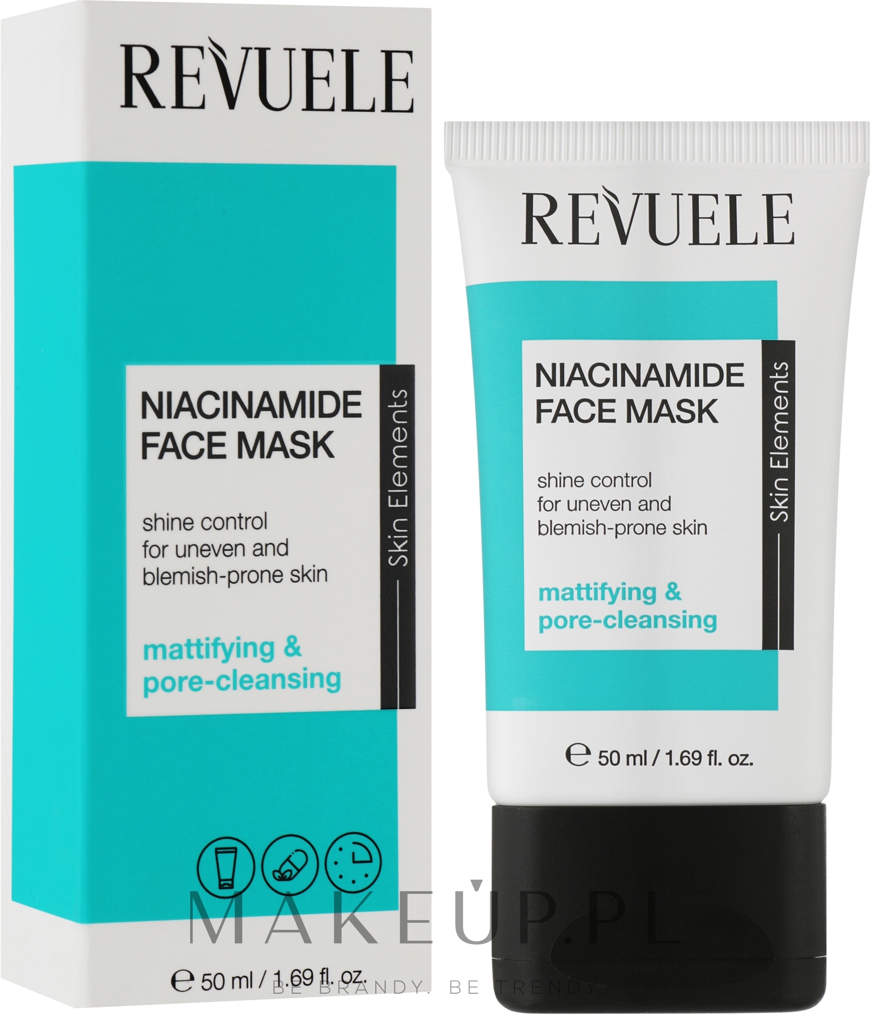 Maseczka do twarzy z niacynamidem - Revuele Niacinamide Face Mask — Zdjęcie 50 ml