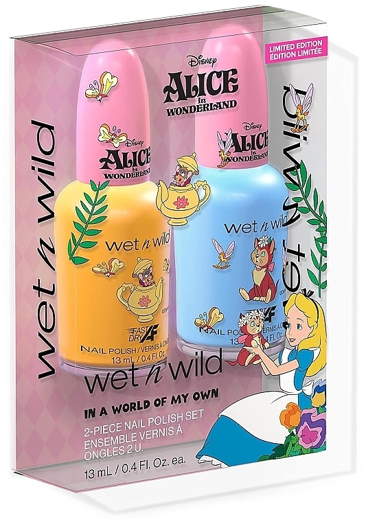 Zestaw lakierów do paznokci - Wet N Wild Alice in Wonderland in A World Of My Own 2-Piece Nail Polish Set (nail/polish/2x13ml) — Zdjęcie N4