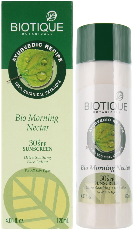 Przeciwsłoneczny wybielająco-odżywczy balsam - Biotique Bio Morning Nectar Lightening & Nourishing Lotion Spf 30