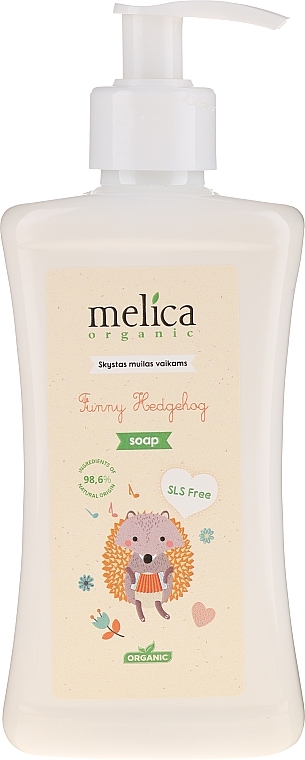 PRZECENA! Mydło w płynie dla dzieci - Melica Organic Funny Hedgehog Liquid Soap * — Zdjęcie N1