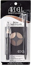 Zestaw do malowania i korekcji brwi - Ardell Brow Defining Kit (palette/4g + wax/2.3g + brush) — Zdjęcie N1