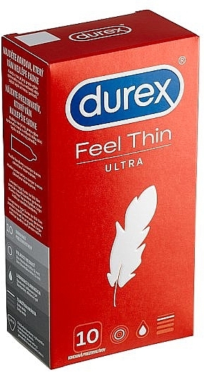 Ultracienkie prezerwatywy, 10 szt. - Durex Feel Ultra Thin — Zdjęcie N3