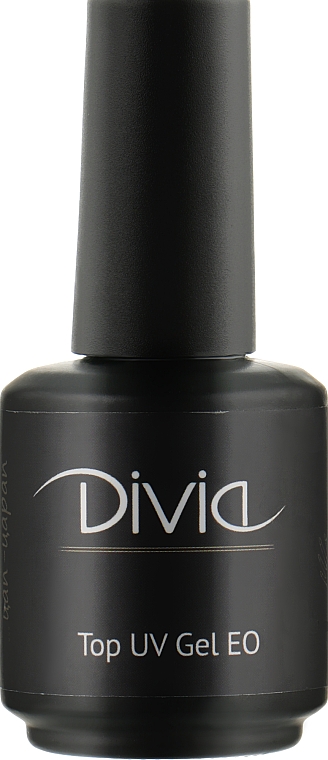 Top coat z lepką warstwą - Divia UV Gel EO Topge — Zdjęcie N1