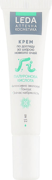 Krem pod oczy z kwasem hialuronowym - Leda Eye Cream With Hyaluronic Acid — Zdjęcie N5