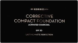 Kompaktowy podkład do twarzy - Korres Activated Charcoal Corrective Compact Foundation — Zdjęcie N2
