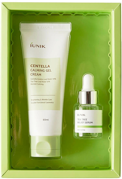 Zestaw - iUNIK Centella Edition Skincare Set (cr/60ml + ser/15ml)
