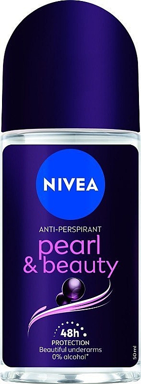 Antyperspirant w kulce z ekstraktem z czarnej perły - NIVEA Pearl & Beauty Black Deodorant Roll-on