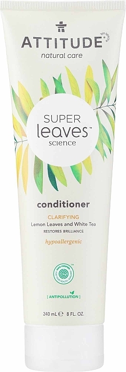 Hipoalergiczna odżywka oczyszczająca do włosów - Attitude Conditioner Clarifying Lemon Leaves And White Tea — Zdjęcie N1