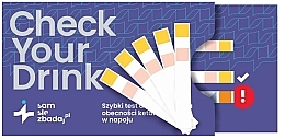 Test do wykrywania substancji zabronionych w napojach, 5 szt. - Samsiezbadaj Check Your Drink — Zdjęcie N1