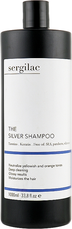 Szampon neutralizujący żółty odcień - Sergilac The Silver Shampoo — Zdjęcie N1