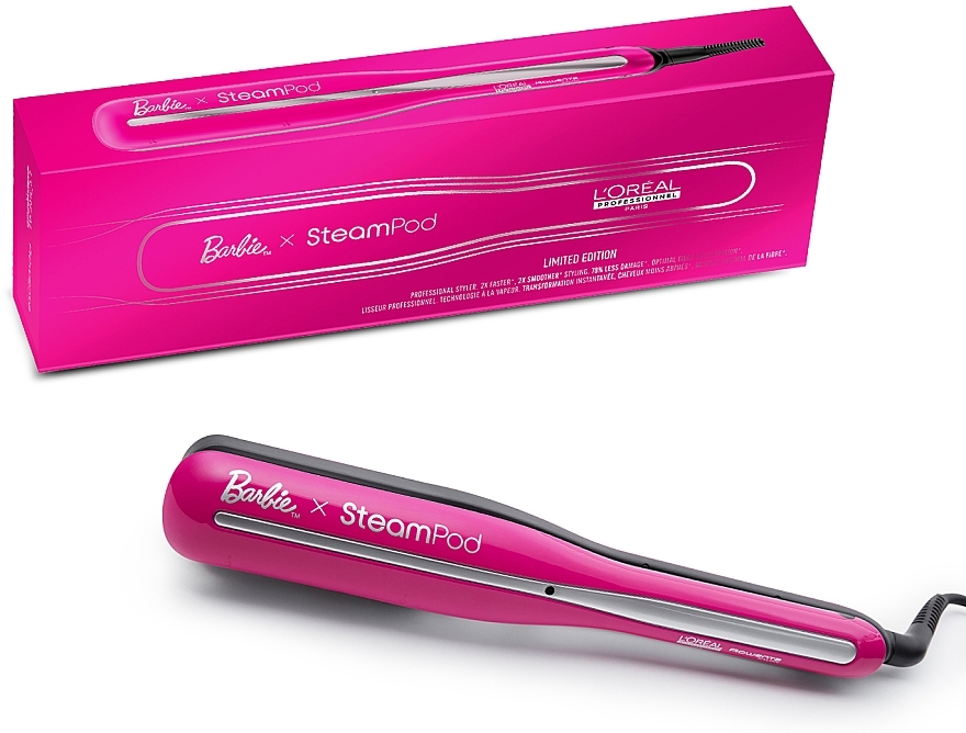 Prostownica parowa do włosów - L’Oréal Professionnel SteamPod 3.0 Barbie Limited Edition — Zdjęcie N1