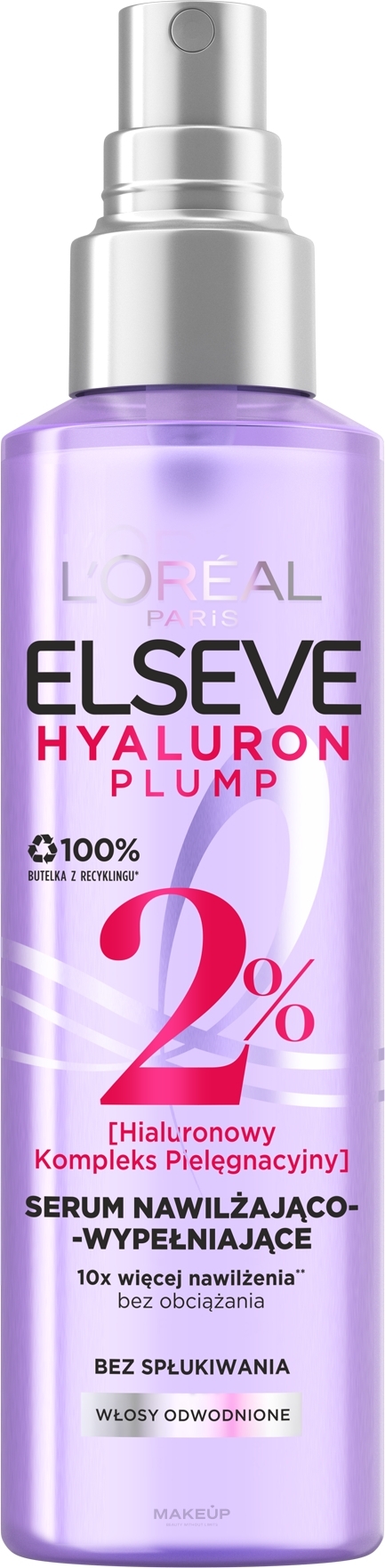 Nawilżająco-wypełniające serum do włosów odwodnionych z kwasem hialuronowym - L'Oreal Paris Elseve Hyaluron Plump — Zdjęcie 150 ml