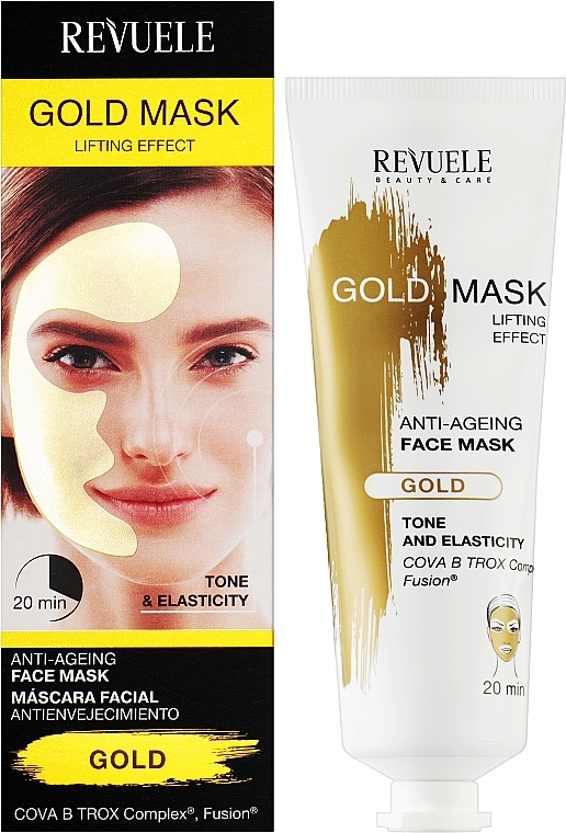 Aktywna złota maseczka przeciwstarzeniowa do twarzy - Revuele Anti-Age Gold Lifting Effect Mask — Zdjęcie N2