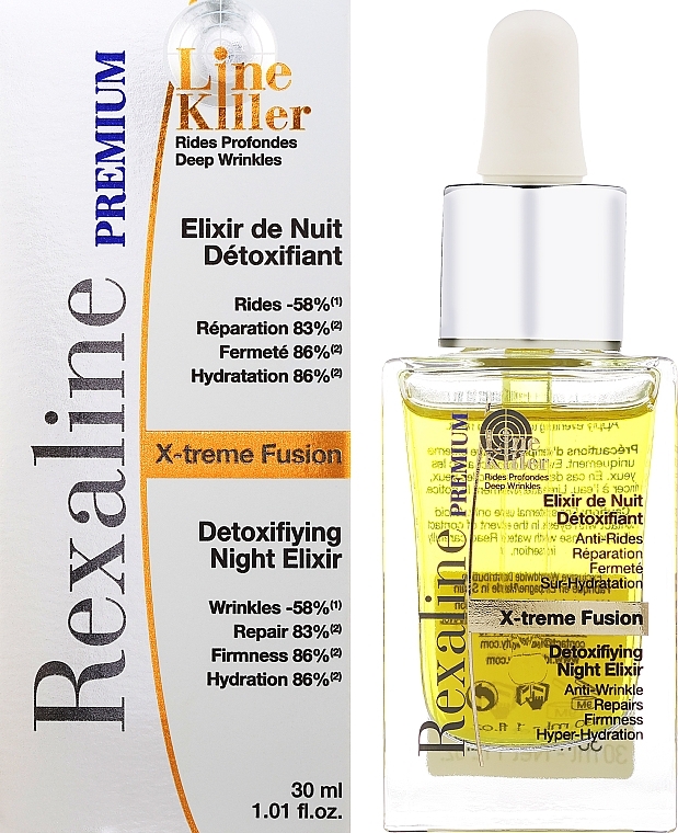 Detoksykujący olejek do twarzy na noc - Rexaline Line Killer X-Treme Fusion Elixir — Zdjęcie N2