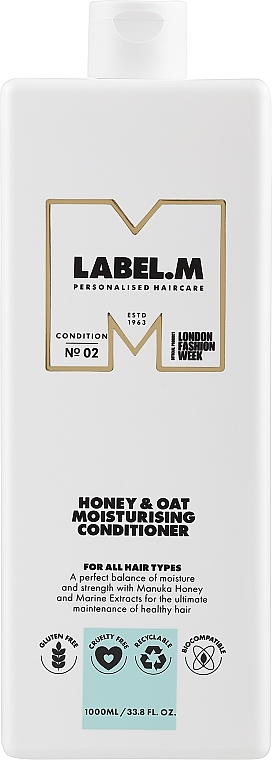 Nawilżająca odżywka do włosów - Label.m Professional Honey & Oat Moisturising Conditioner — Zdjęcie N1