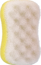 Gąbka do kąpieli i masażu XXL, żółta - Grosik Camellia Bath Sponge — Zdjęcie N1