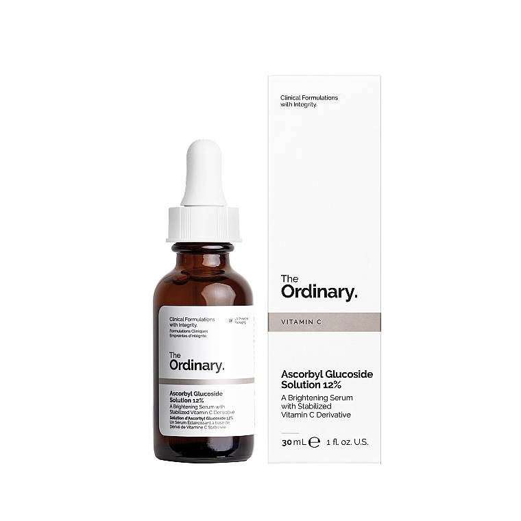 PRZECENA! Rozjaśniające serum do twarzy z witaminą C - The Ordinary Ascorbyl Glucoside Solution 12% * — Zdjęcie N2