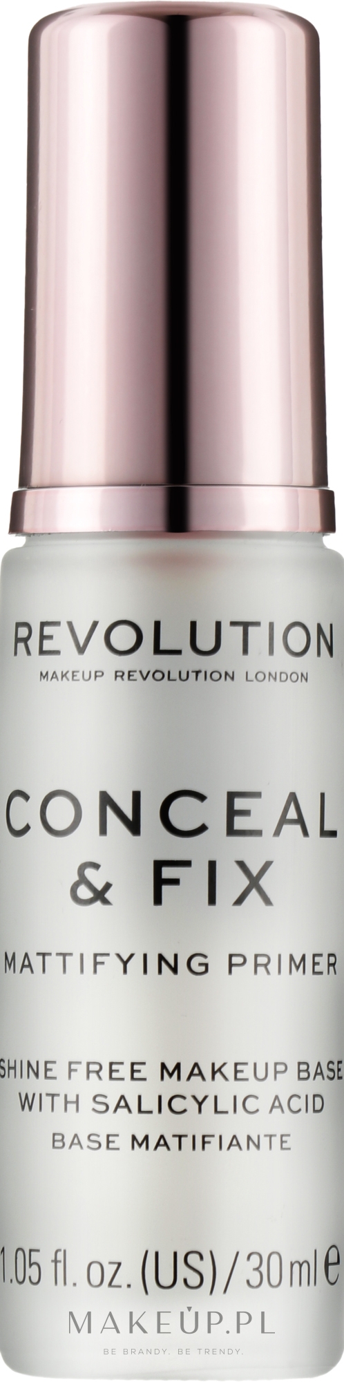 Matująca baza pod makijaż - Makeup Revolution Conceal & Fix Mattifying Primer — Zdjęcie 30 ml
