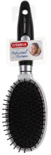 Szczotka do włosów - Titania Haircare Brush Siver Black — Zdjęcie N2