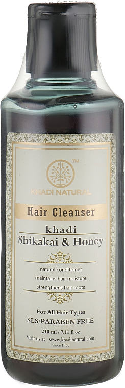 Naturalny szampon ziołowy Shikakai i miód - Khadi Natural Ayurvedic Shikakai & Honey Hair Cleanser — Zdjęcie N1