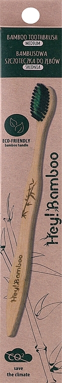 Szczoteczka bambusowa, średnia - Hey! Bamboo Bamboo Toothbrush Medium — Zdjęcie N1