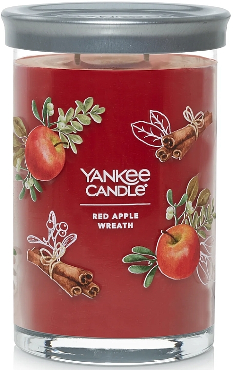 Świeca zapachowa w szkle, Red Apple Wreath, 2 knoty - Yankee Candle Singnature — Zdjęcie N1