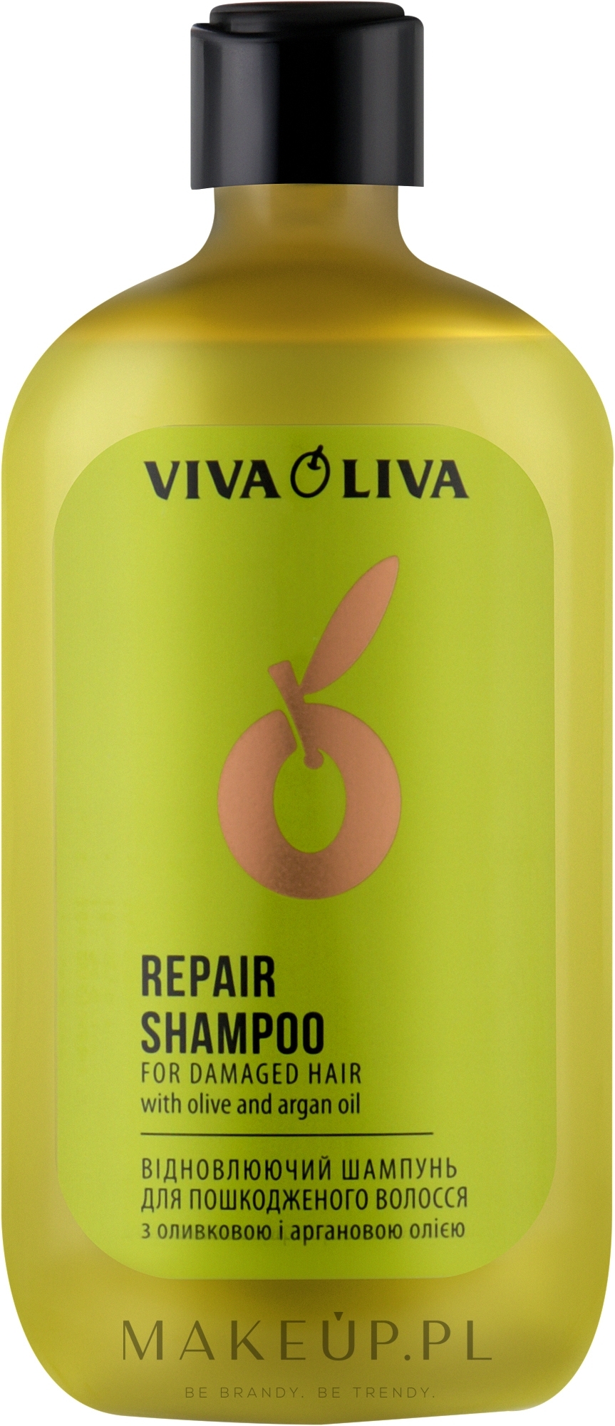 Szampon nawilżający z oliwą z oliwek i olejkiem arganowym - Smaczne sekrety Viva Oliva — Zdjęcie 400 ml