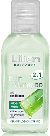 Aloesowy szampon do włosów z odżywką - Lilien Hair Shampoo Aloe Vera Travel Size — Zdjęcie N1