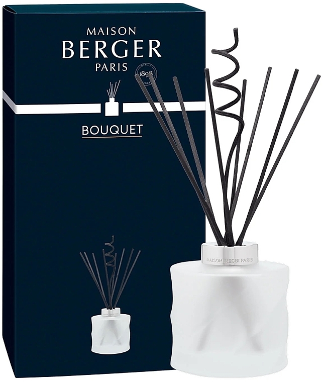 Dyfuzor zapachowy bez wypełniacza, 222 ml, biały - Maison Berger Spiral Bouquet Reed Diffuser Without Scent — Zdjęcie N1