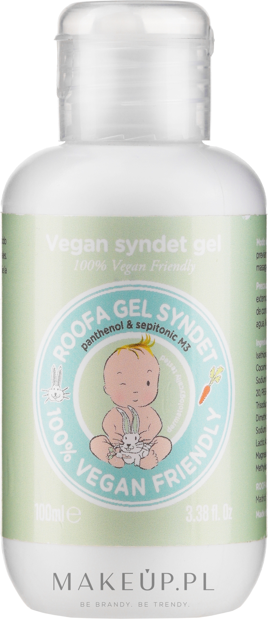 Bezzapachowy żel do kąpieli od pierwszych dni życia - Roofa Baby Vegan Glycerin Syndet Gel — Zdjęcie 100 ml