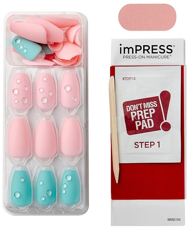 PRZECENA! Sztuczne paznokcie żelowe - Kiss imPress M Medium Length Press-On Manicure * — Zdjęcie N3