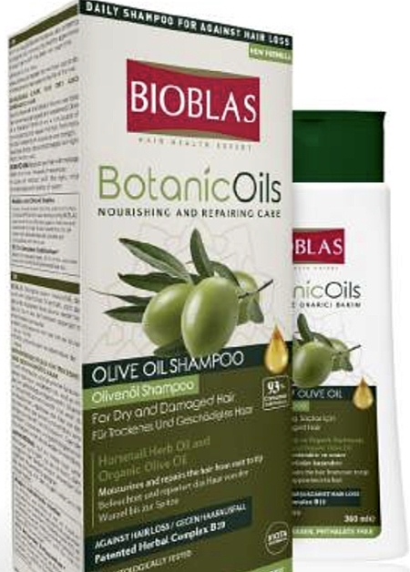 PRZECENA! Odżywczo-naprawczy szampon z organiczną oliwą z oliwek do włosów suchych i zniszczonych - Bioblas Botanic Oils Olive Oil Shampoo * — Zdjęcie N1