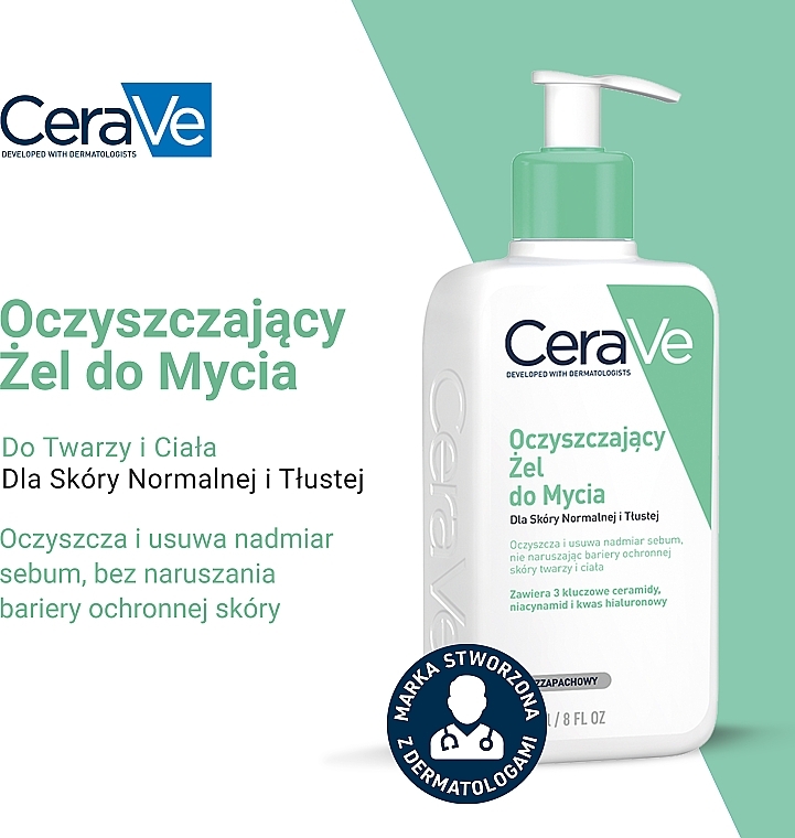 Oczyszczający żel do mycia - CeraVe Foaming Cleanser — Zdjęcie N6