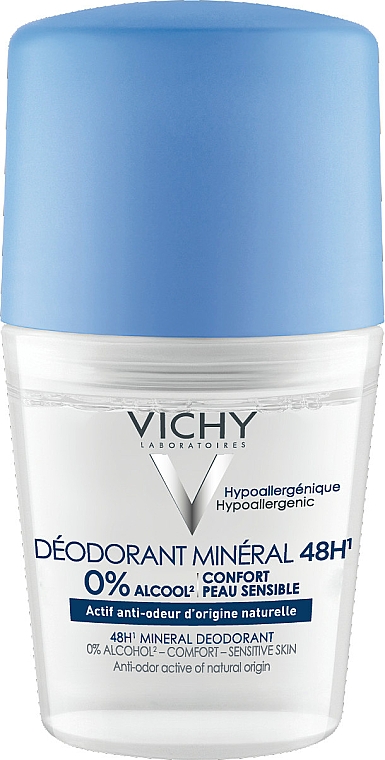 Dezodorant mineralny bez aluminium w kulce - Vichy Deodorant Mineral 48H Roll On — Zdjęcie N1