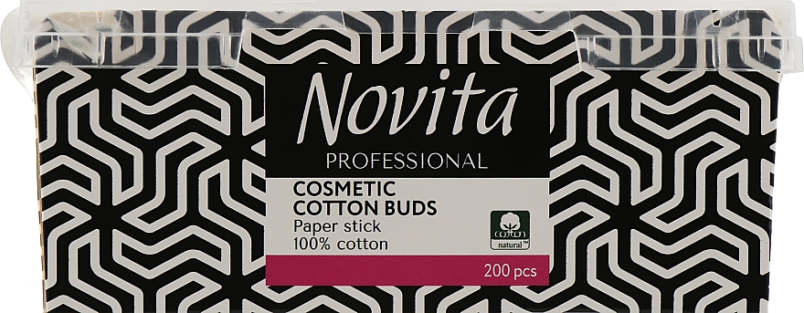 Waciki kosmetyczne ,200 szt. - Novita Cosmetic Cotton Buds — Zdjęcie N1