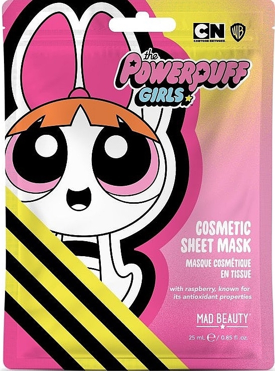Maska do twarzy - Mad Beauty Powerpuff Girls Cosmetic Sheet Mask Blossom — Zdjęcie N1