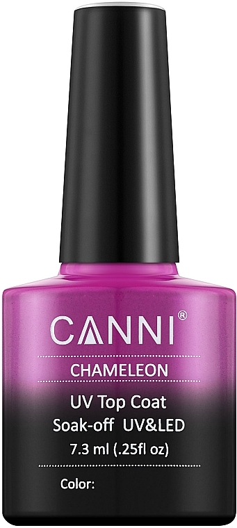 Top coat do lakieru hybrydowego - Canni Chameleon Top Coat — Zdjęcie N1