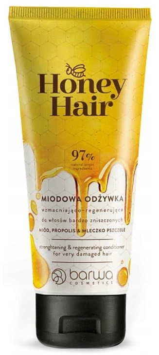 Wzmacniająco-regenerująca miodowa odżywka do włosów - Barwa Honey Hair Conditioner — Zdjęcie N1