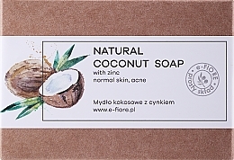 Naturalne cynkowe mydło w kostce z olejem kokosowym - E-Fiore — Zdjęcie N1