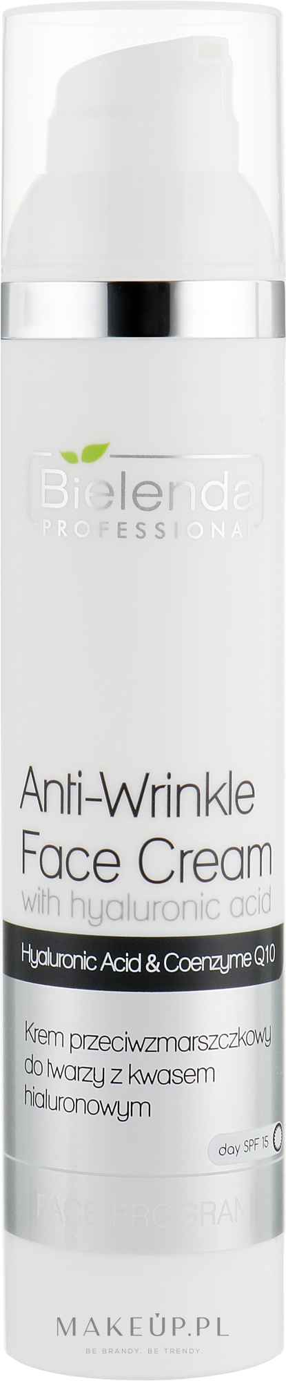 Krem przeciwzmarszczkowy do twarzy z kwasem hialuronowym - Bielenda Professional Anti-Wrinkle Face Cream — Zdjęcie 100 ml