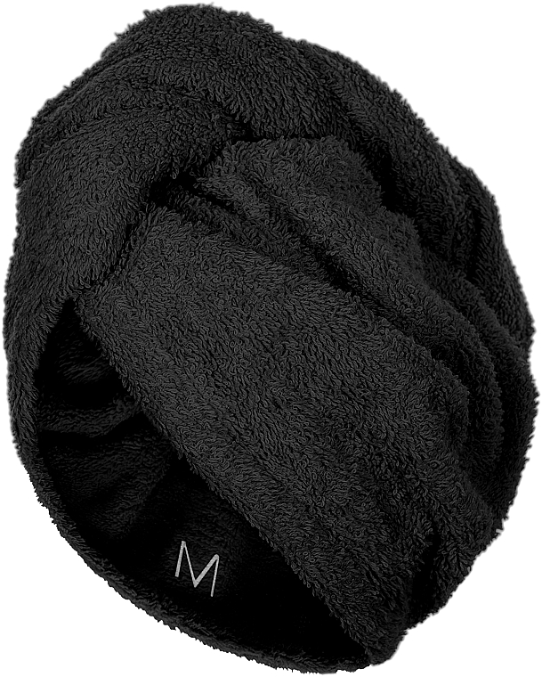 Ręcznik-turban do suszenia włosów, czarny - MAKEUP
