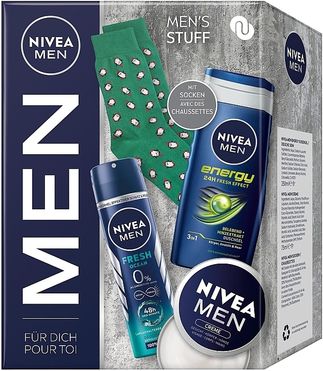 Zestaw - MEN (sh/gel/250ml + deo/150ml + cr/75ml + socks) — Zdjęcie N1