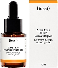 Rozświetlające serum do twarzy Dzika róża, cyprys, geranium + witaminy E i C - Iossi (miniprodukt) — Zdjęcie N2
