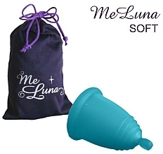 Kubeczek menstruacyjny z kulką, rozmiar M, morski - MeLuna Soft Menstrual Cup Ball — Zdjęcie N1