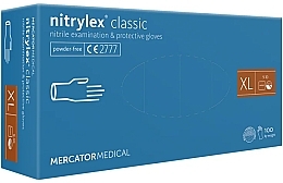 Rękawiczki nitrylowe, rozmiar XL, niebieskie - Mercator Medical Classic Nitrile Examination & Protective Gloves  — Zdjęcie N1