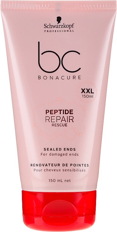 Rewitalizujący balsam odbudowujący zniszczone końcówki włosów - Schwarzkopf Professional BC Bonacure Peptide Repair Rescue Sealed Ends — Zdjęcie N1