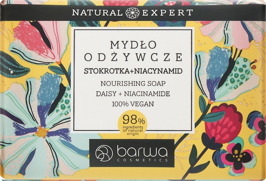 Odżywcze mydło w kostce Stokrotka i niacynamid - Barwa Natural Expert — Zdjęcie N1