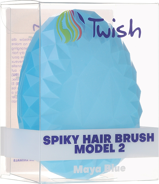 Szczotka do włosów, niebieska - Twish Spiky Hair Brush Model 2 Maya Blue — Zdjęcie N3
