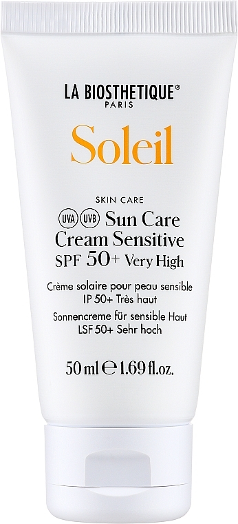 Krem przeciwsłoneczny do skóry wrażliwej - La Biosthetique Soleil Sun Care Cream Sensitive SPF 50+ — Zdjęcie N1