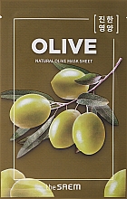 Odżywcza maska w płachcie - The Saem Natural Mask Sheet Olive — Zdjęcie N1